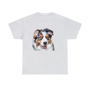Australian Shepherd - Blue Merle  -  Classic Unisex  Heavy Cotton Tee