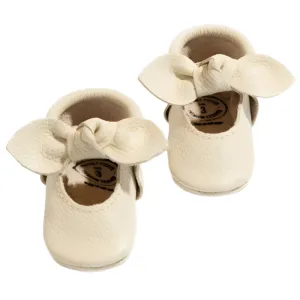 Birch Knotted Bow Baby Shoe