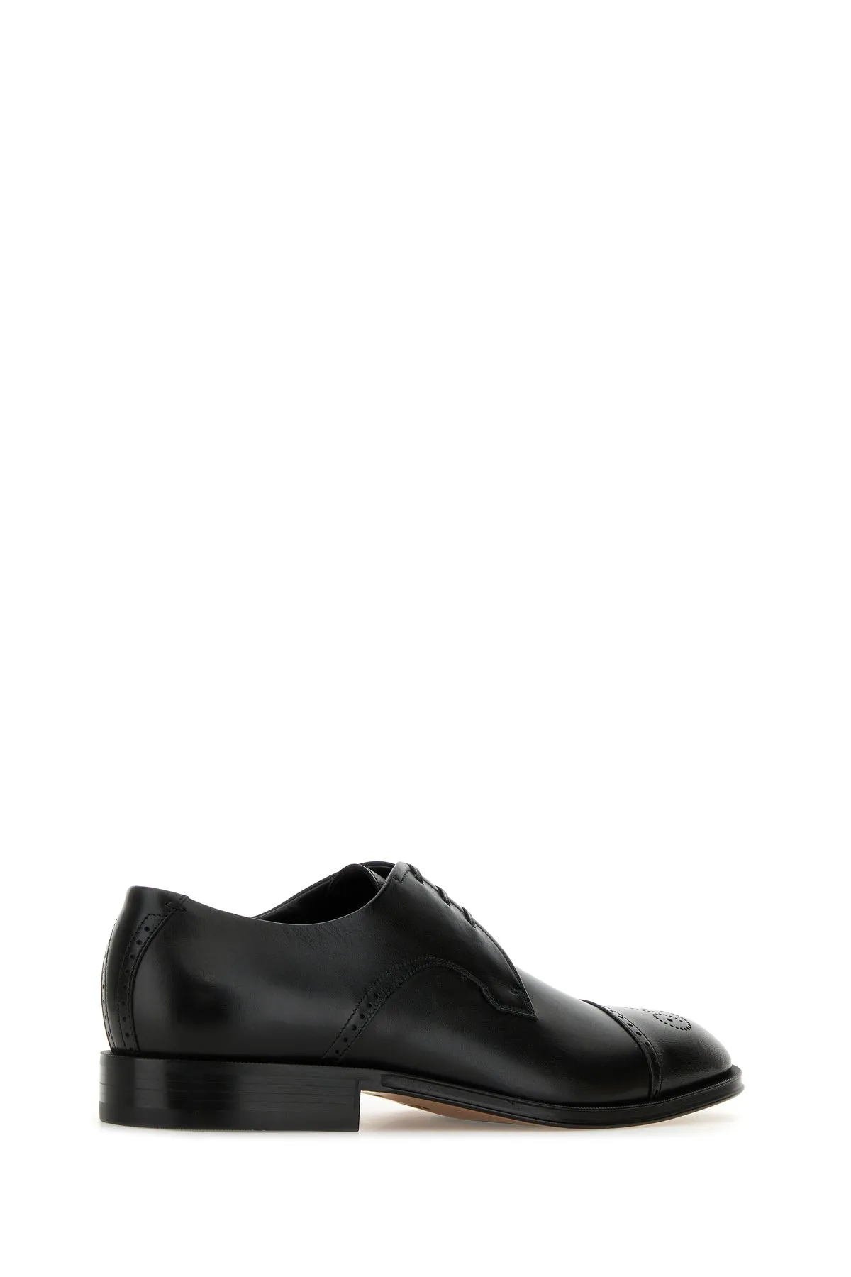 Black leather Derrek lace-up shoes