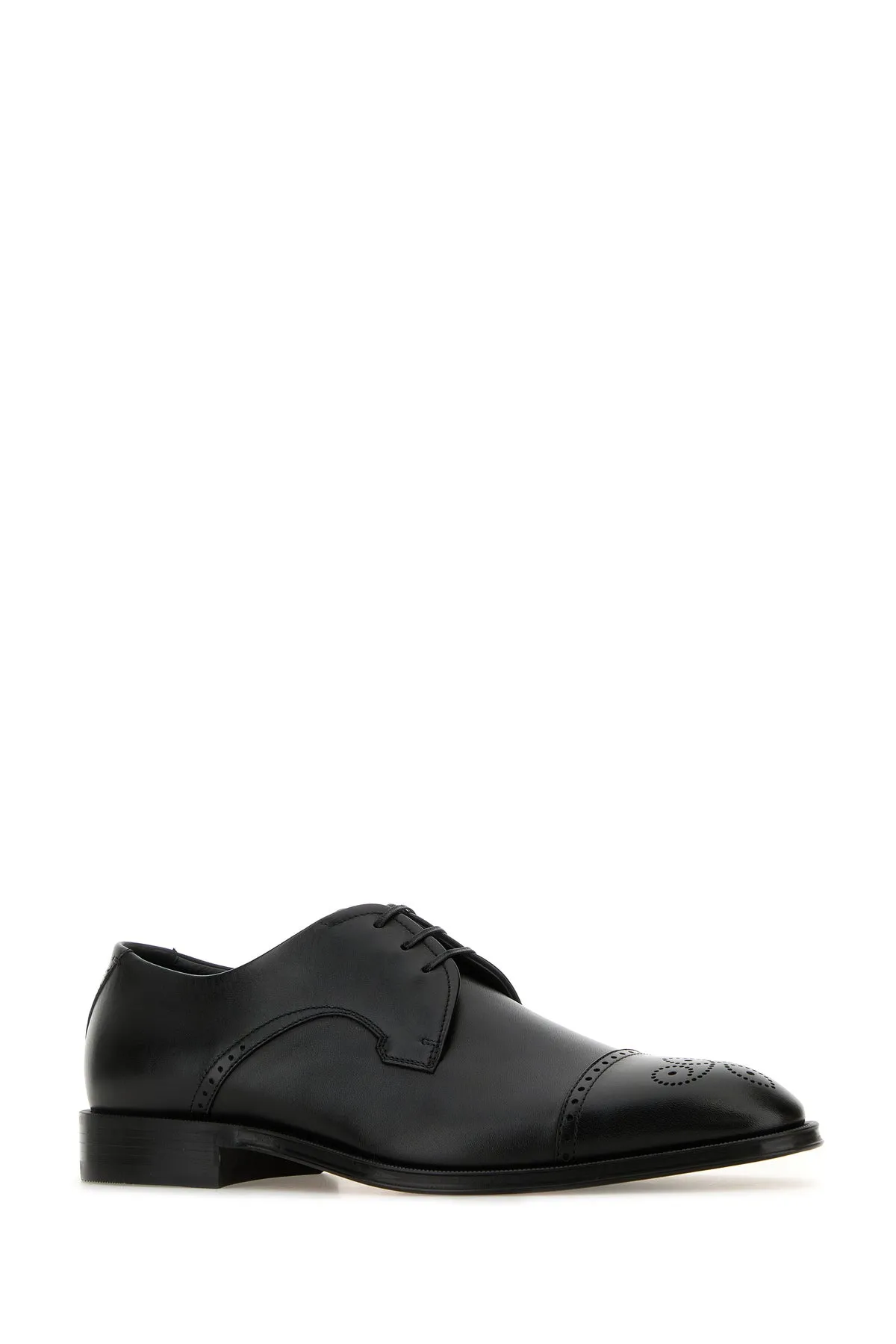 Black leather Derrek lace-up shoes