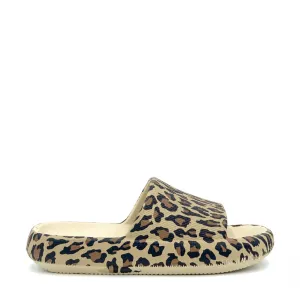 Clogees Womens Softy Fashion Slide Leopard Size 10