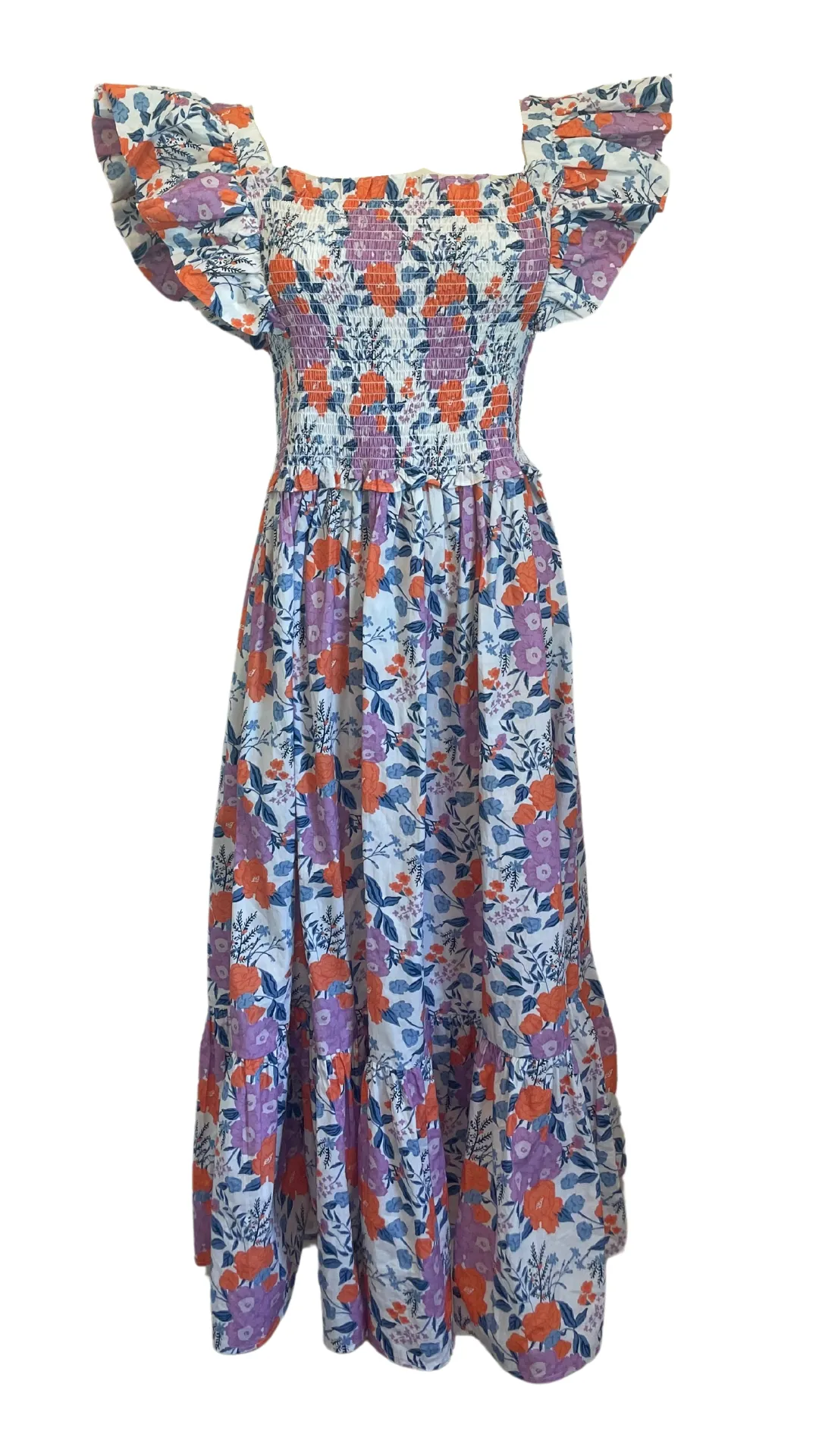 Country Couture Midi Dress - Purple Floral Chintz | Western & Preppy Elegance