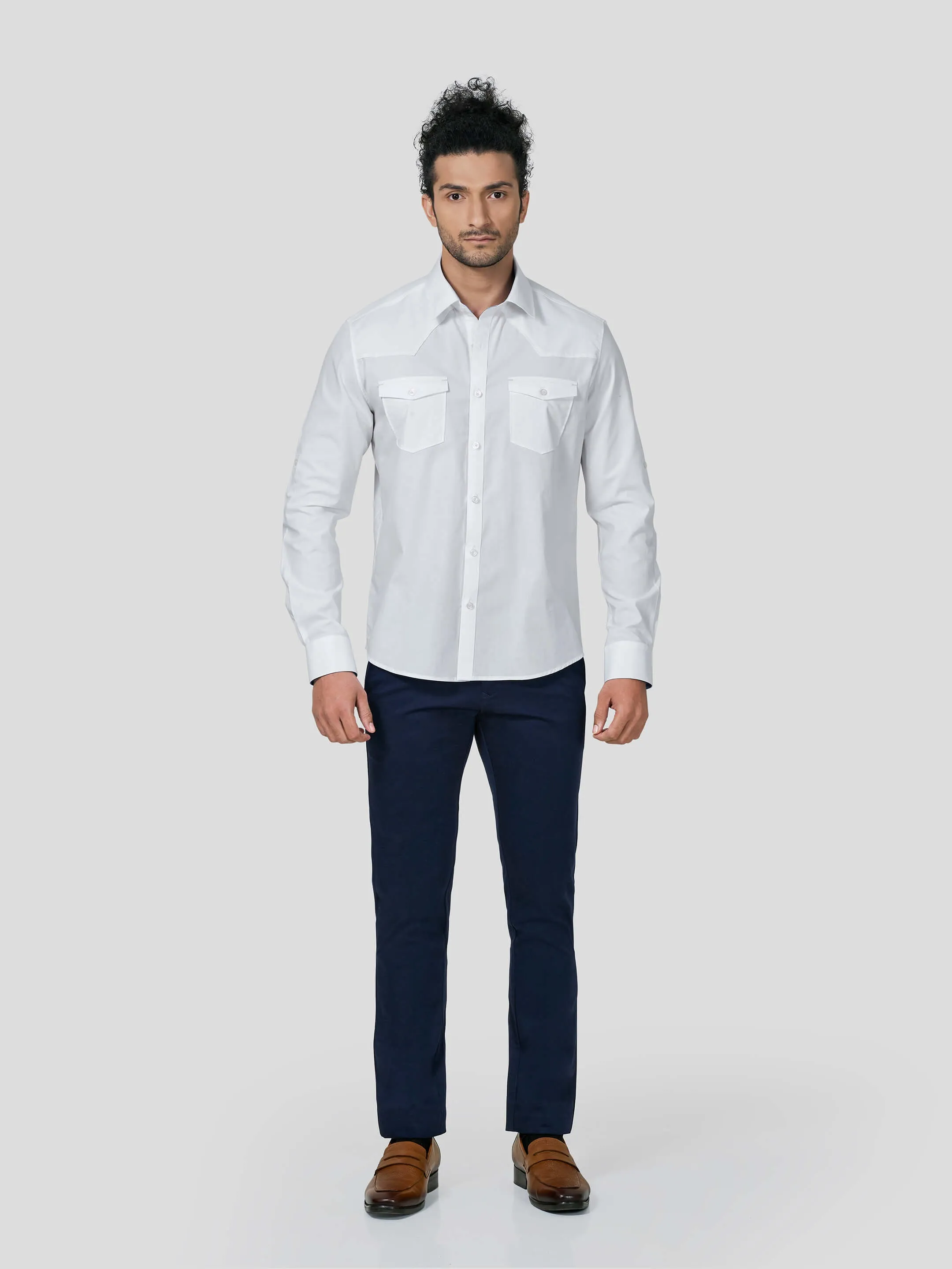 Credence Rolled Sleeve Untuck Fit Shirt