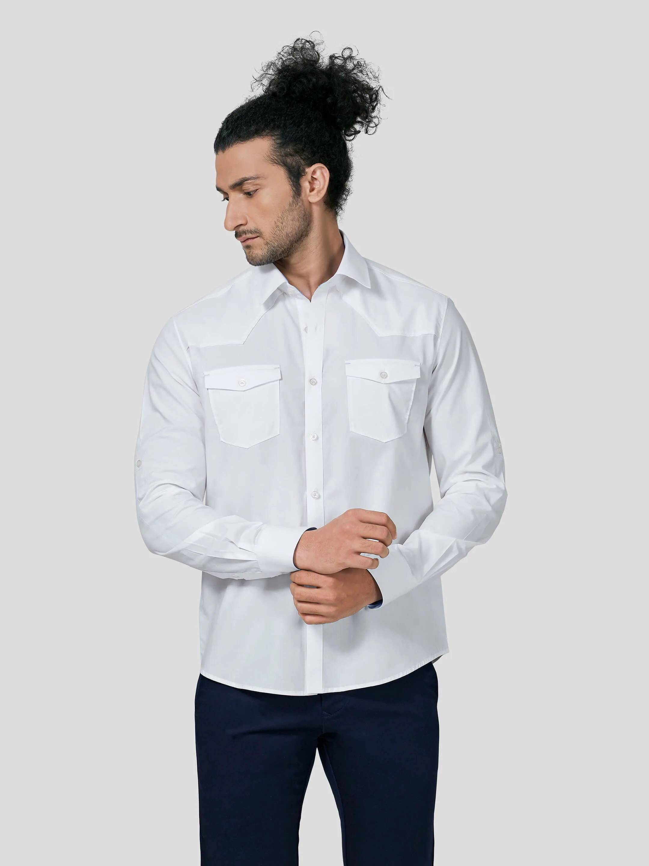 Credence Rolled Sleeve Untuck Fit Shirt