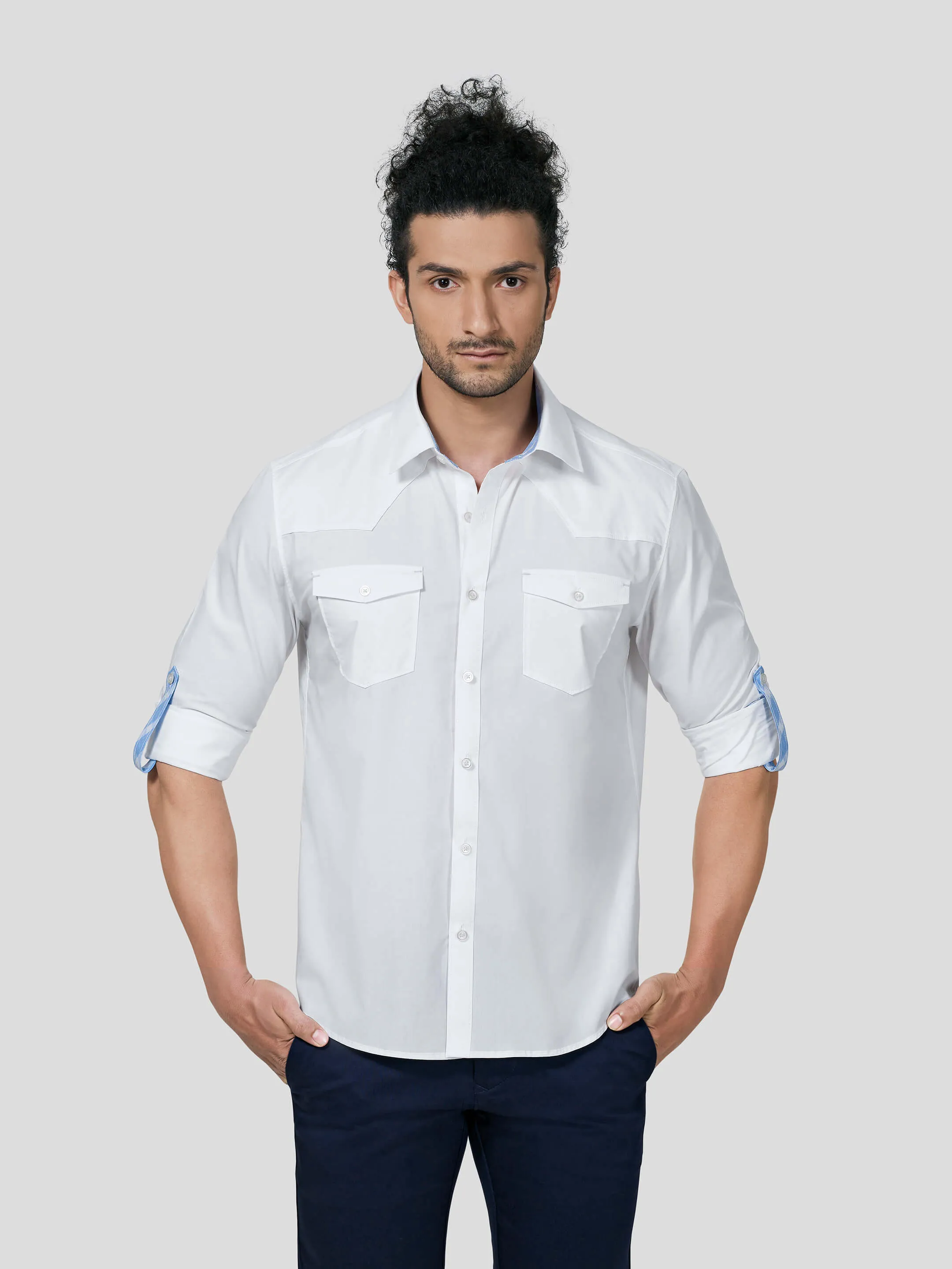 Credence Rolled Sleeve Untuck Fit Shirt