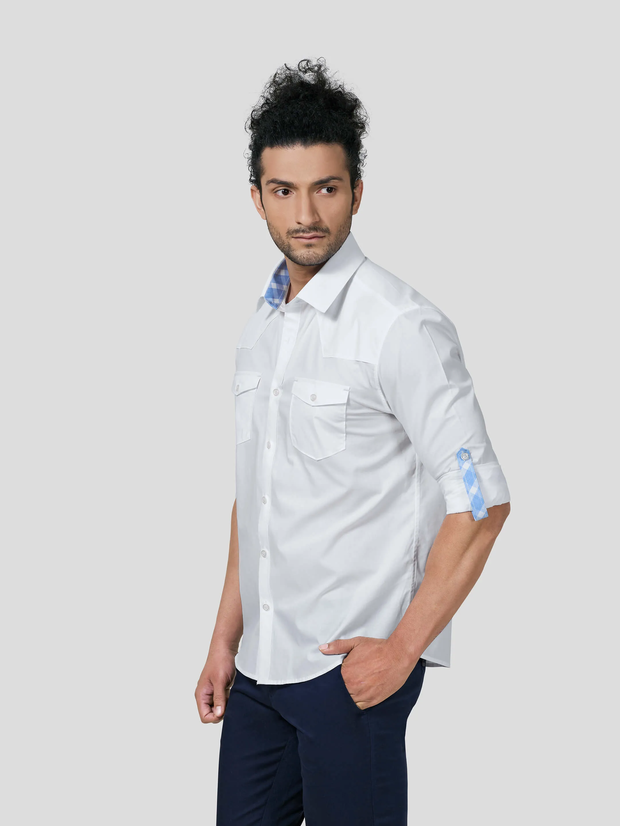Credence Rolled Sleeve Untuck Fit Shirt