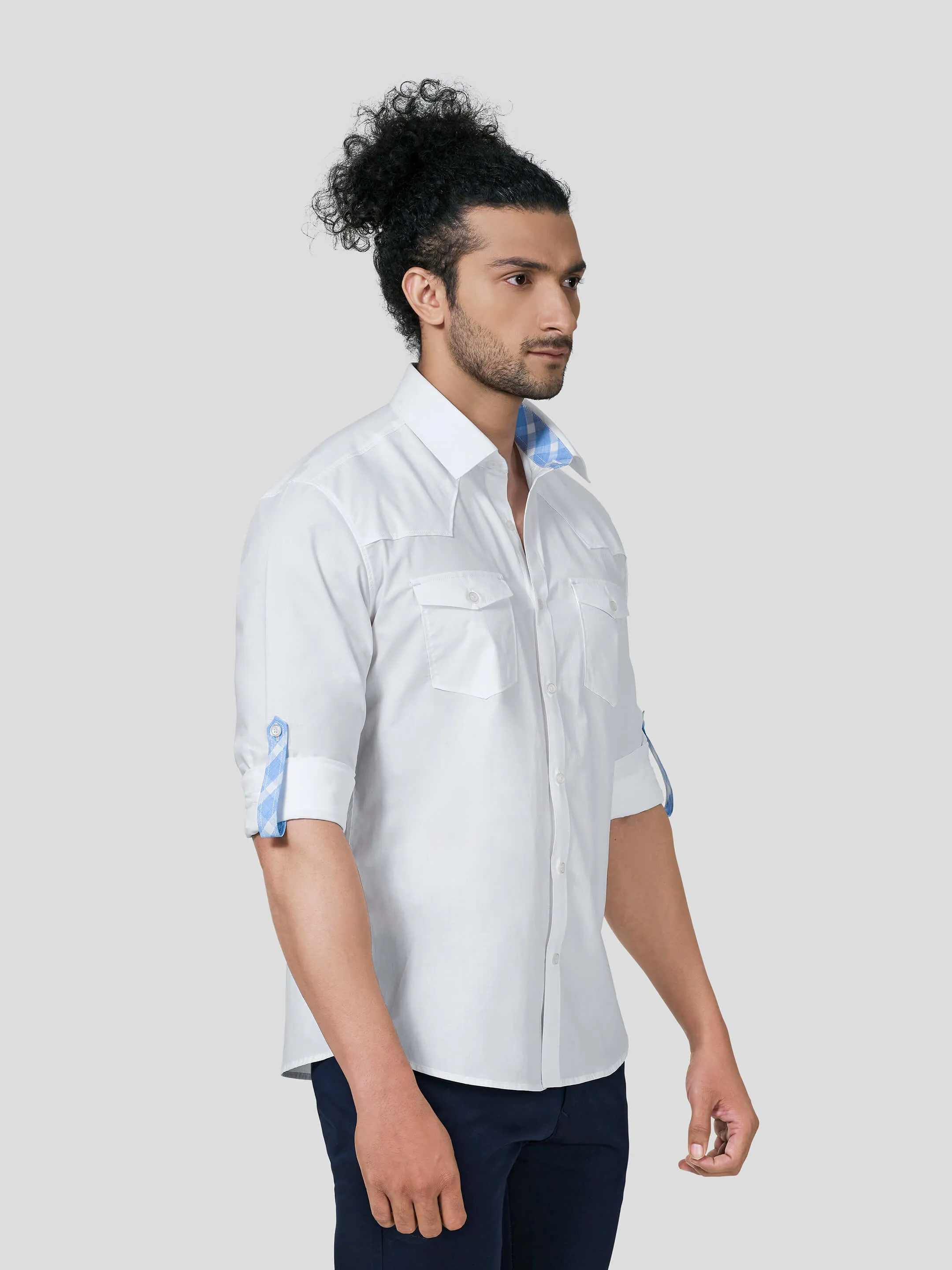 Credence Rolled Sleeve Untuck Fit Shirt