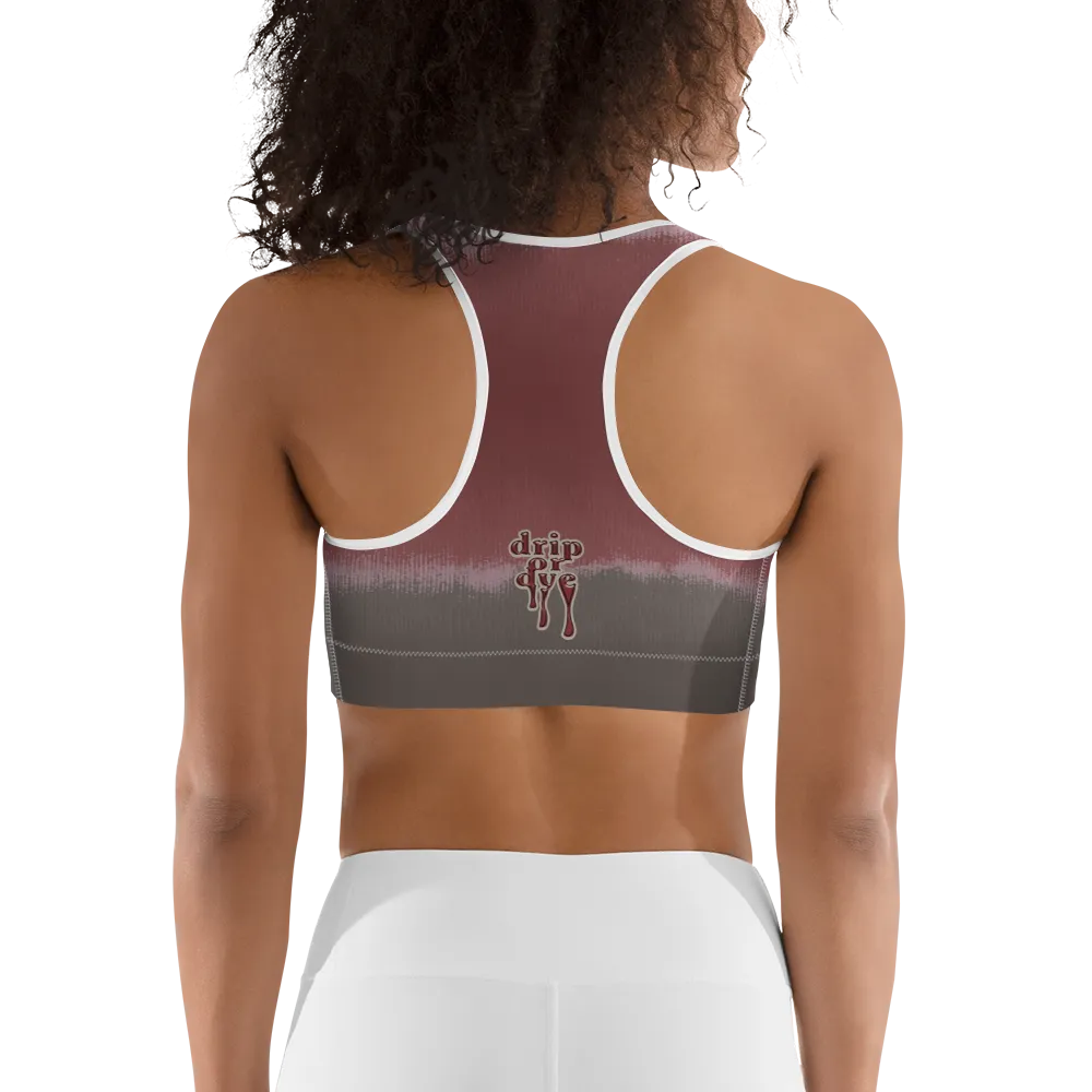 CRXWN | Drip or Dye Max 90 dqm bacon Acid Wash Ice Dye Sports Bra