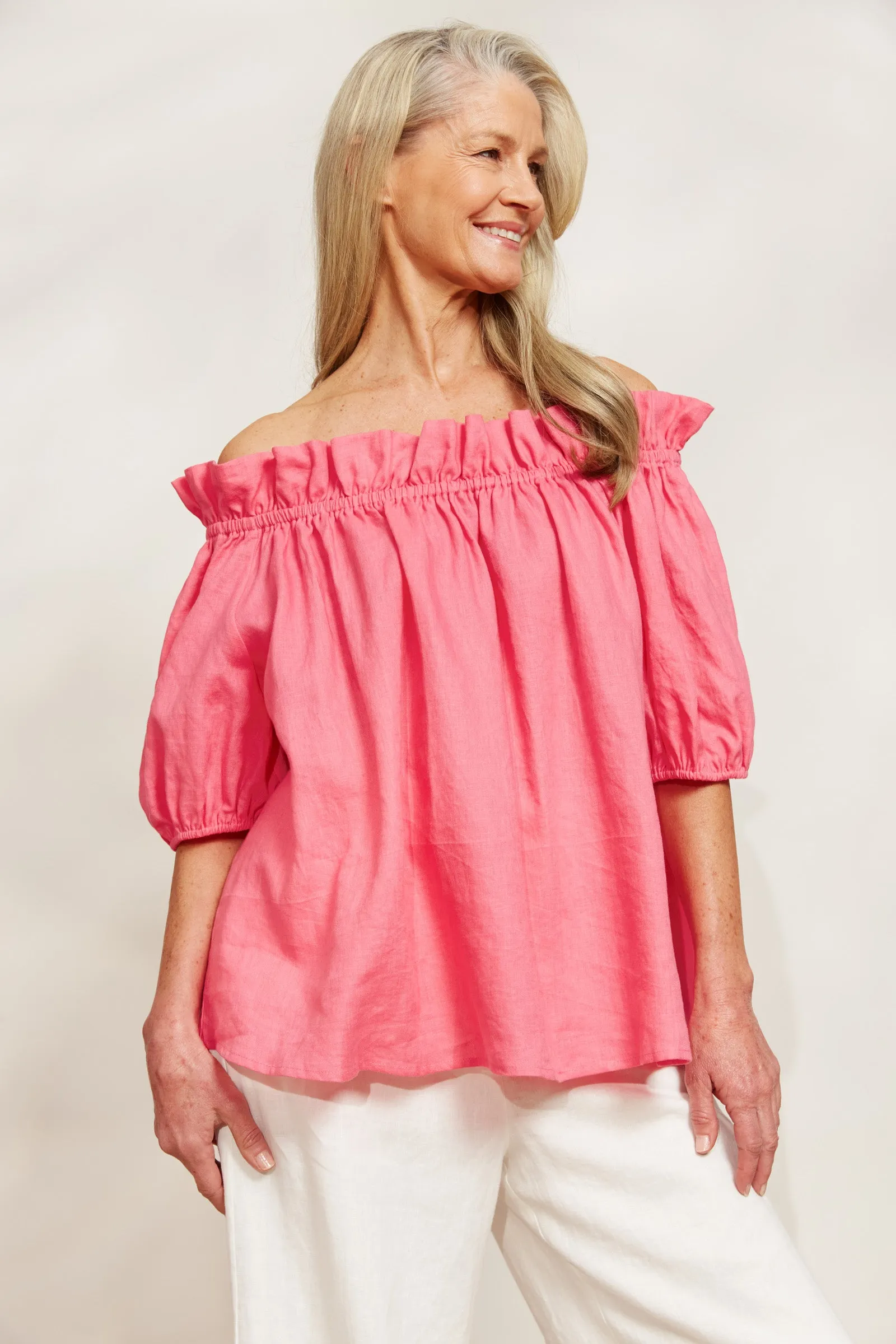 Halcyon Ruched Top - Musk