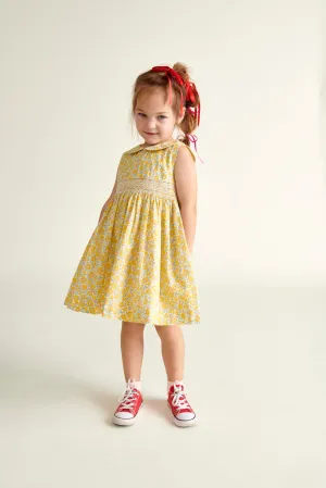Hand-Smocked Girls Dress - Minnie