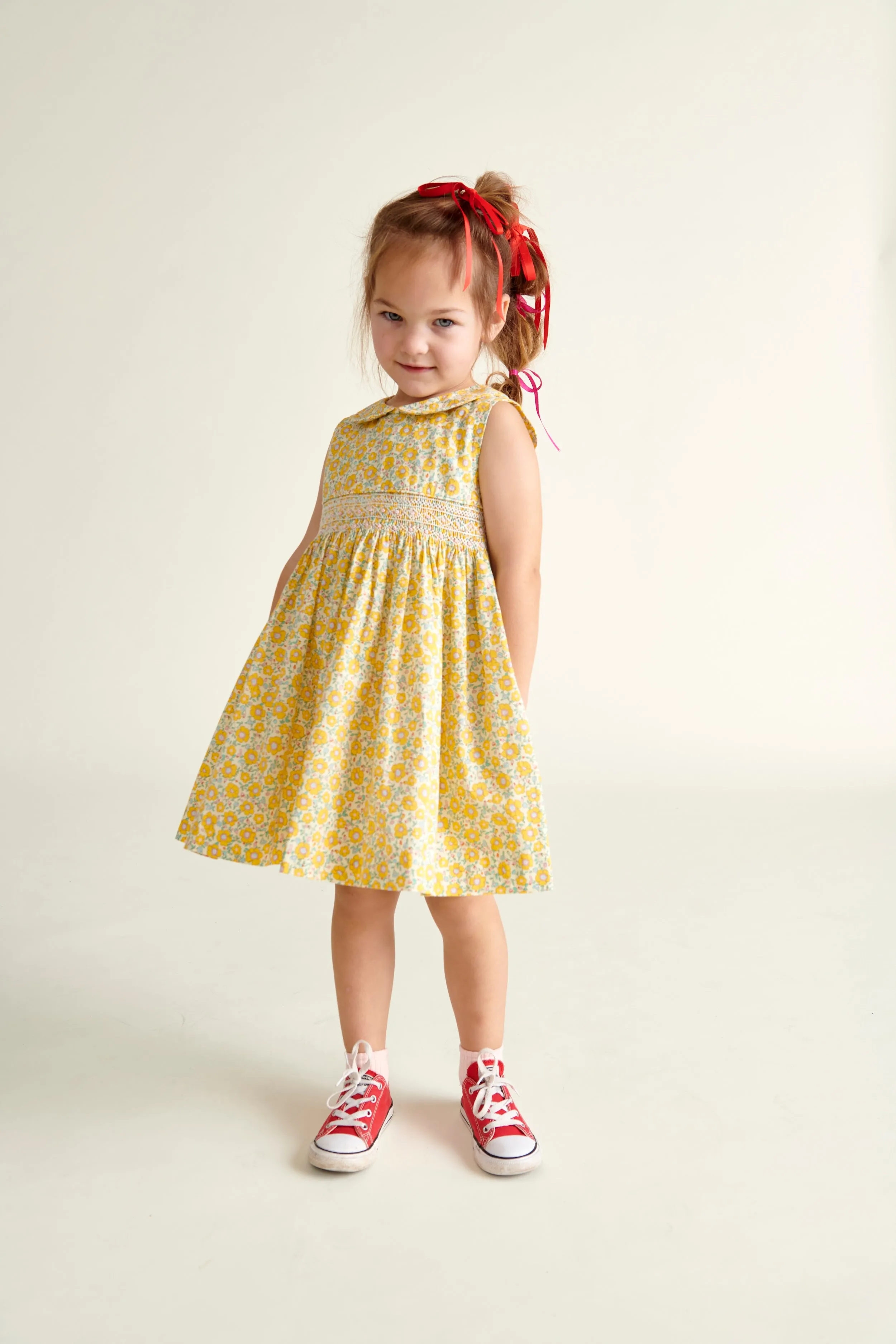 Hand-Smocked Girls Dress - Minnie