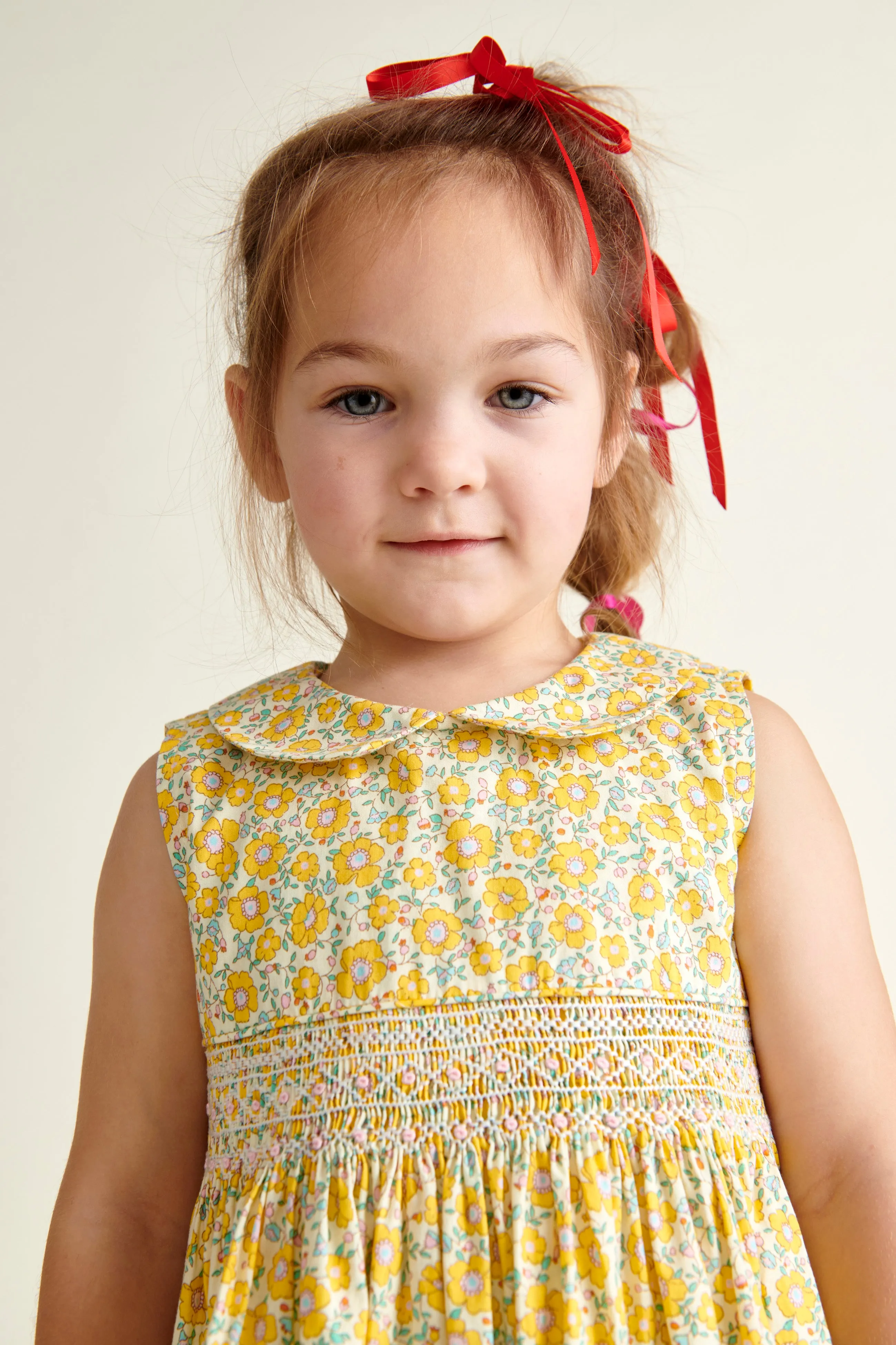 Hand-Smocked Girls Dress - Minnie