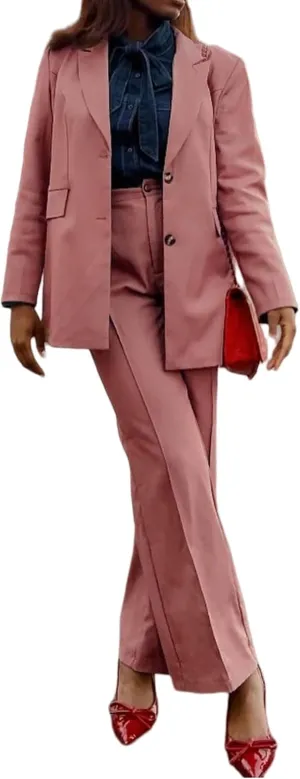 HuiSiFang Women's Pants Suits 2 Piece Blazer Set Dressy Work Office Professional Business Casual Outfits