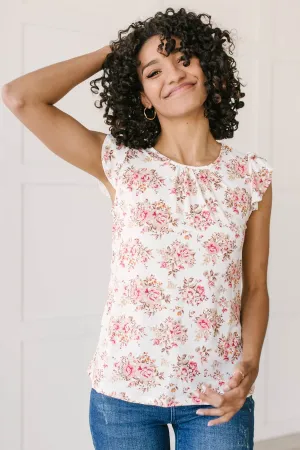 LAST ONE sz LARGE Feeling The Flowers Top