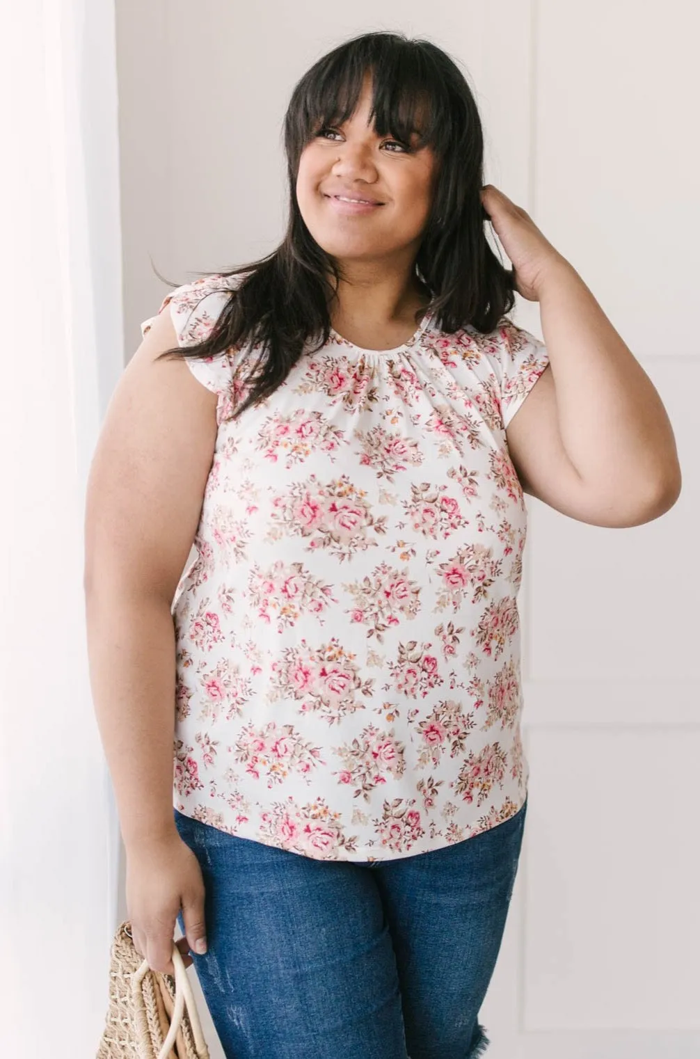 LAST ONE sz LARGE Feeling The Flowers Top