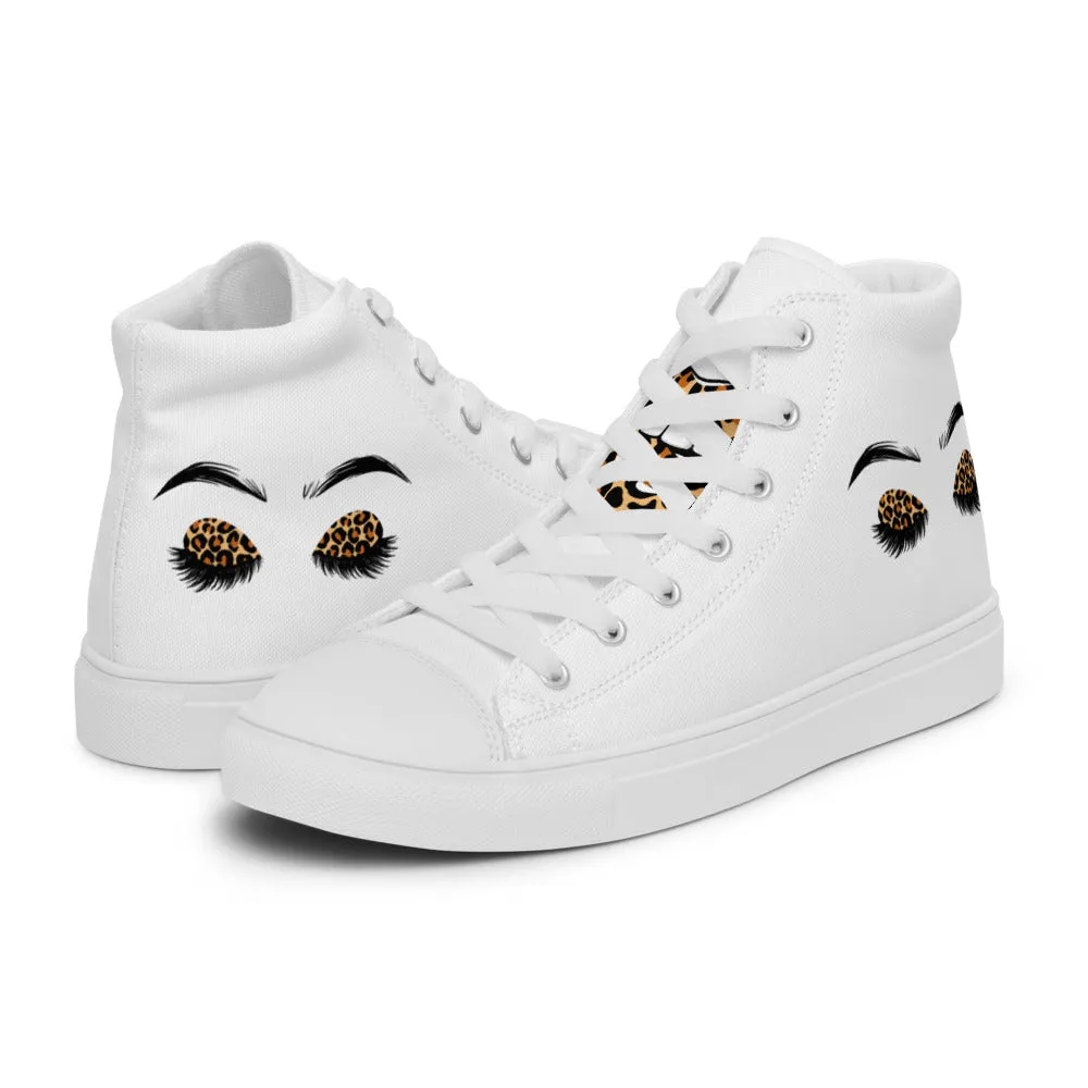 Look At Me Women’s high top canvas shoes