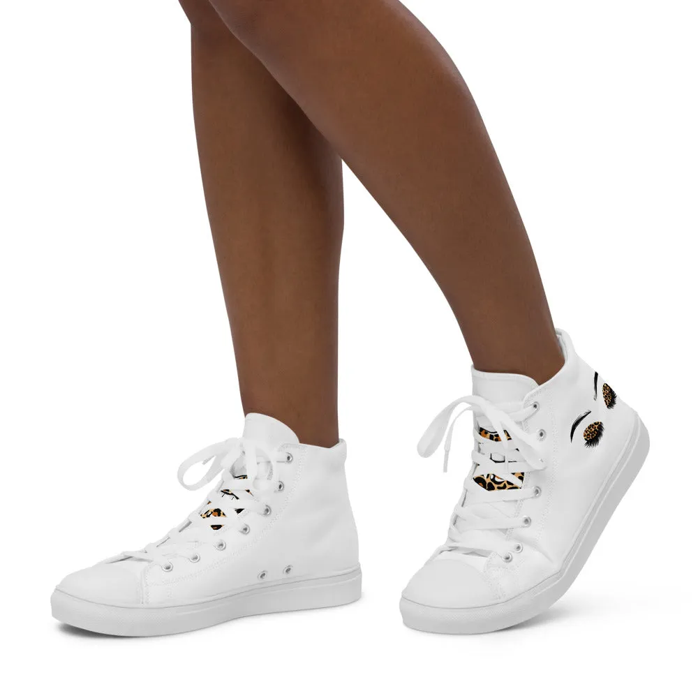 Look At Me Women’s high top canvas shoes