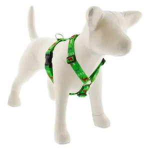 Lupine MicroBatch Roman Dog Harness 1" Wide 24"-38" Girth Size Happy Holidays Green
