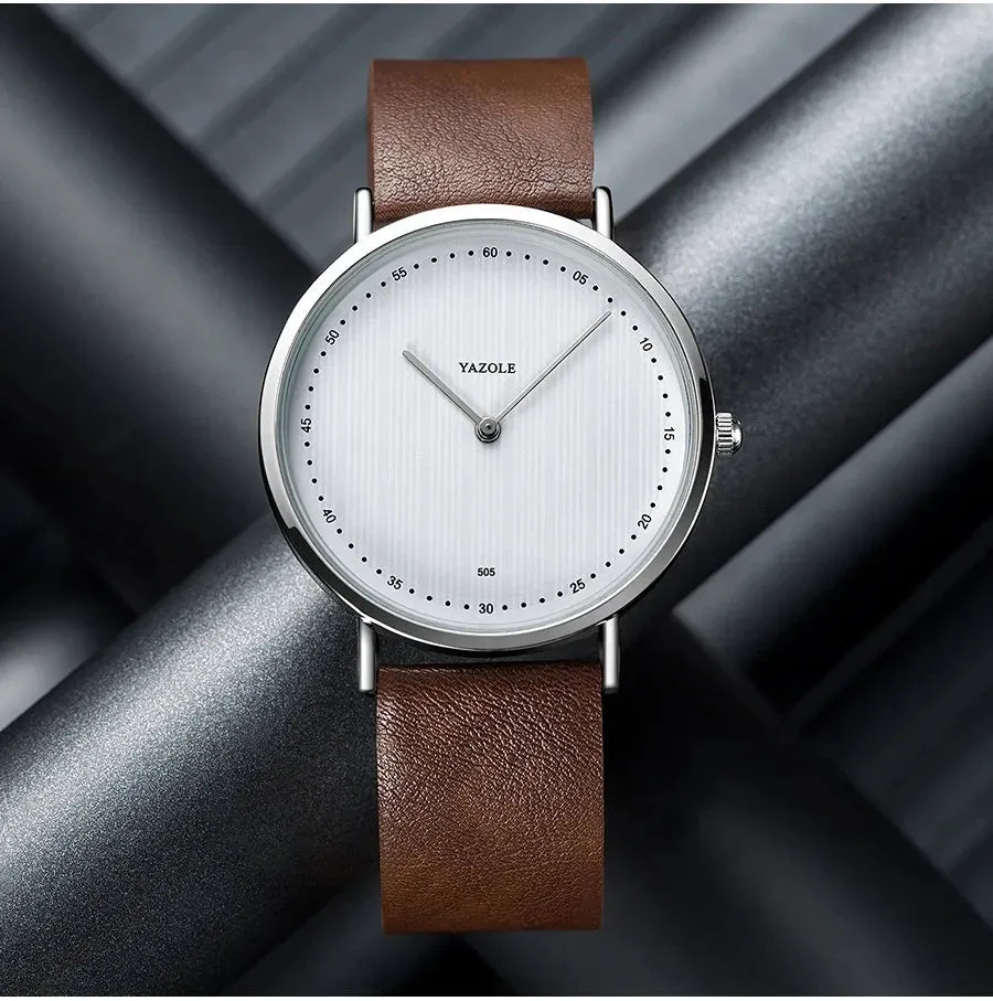 Men's Leather Luxury Watch Veron