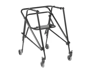 Nimbo 2G Lightweight Posterior Walker with Seat, Extra Large, Emperor Black