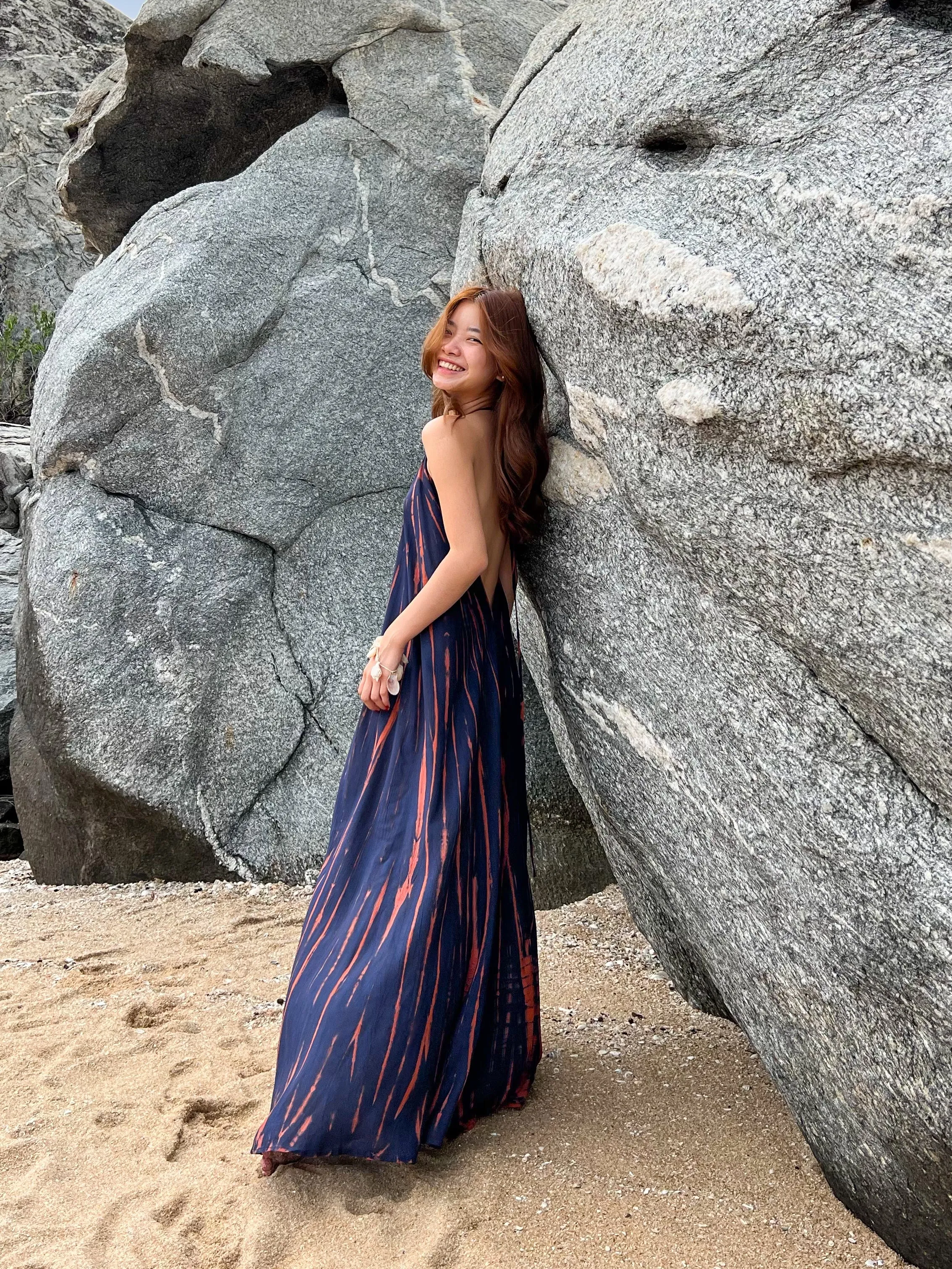 NOMAD Navy Tie-Dye Maxi Dress