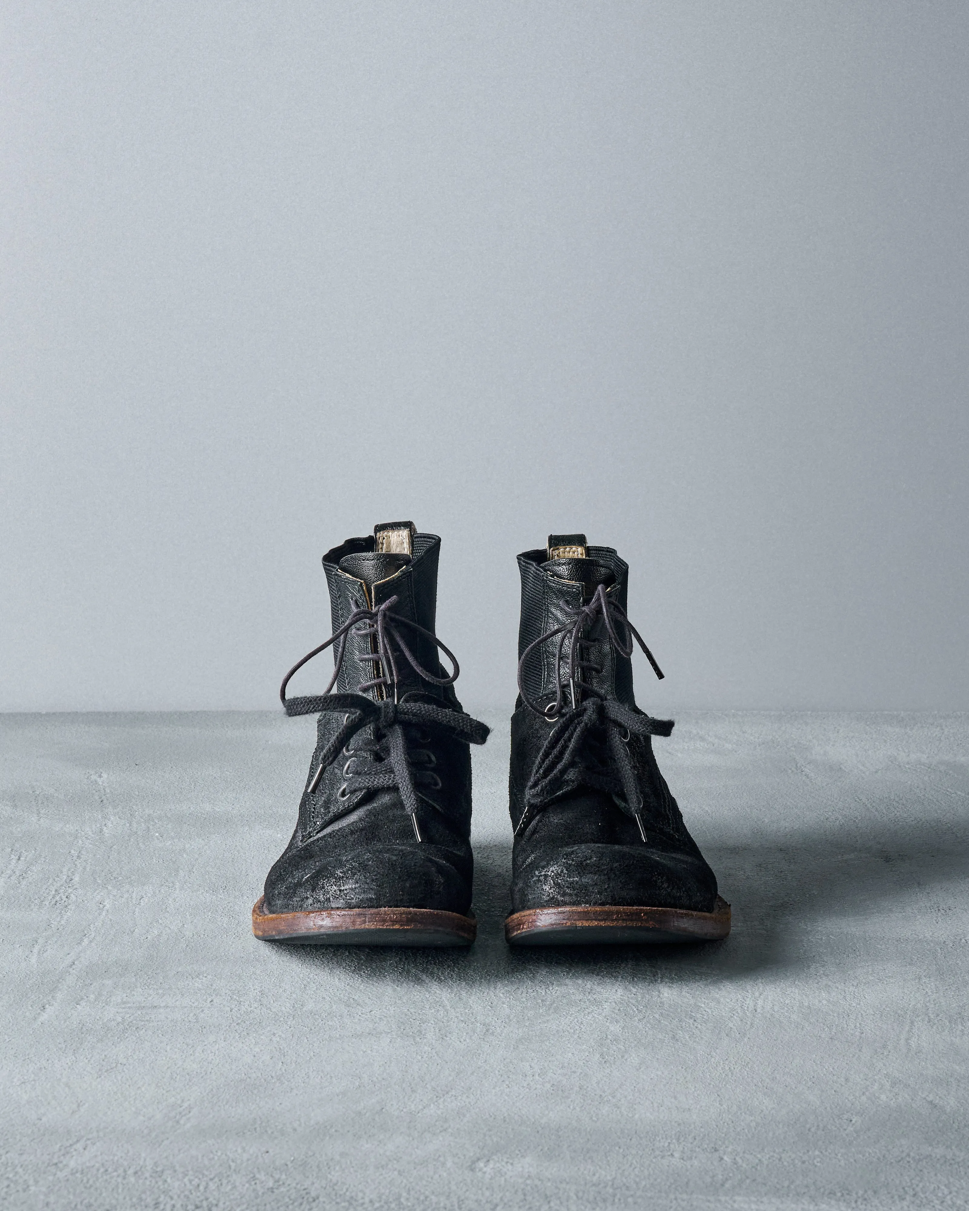 Number (N)ine SS 2008 "BIRDS" Double-layered boots