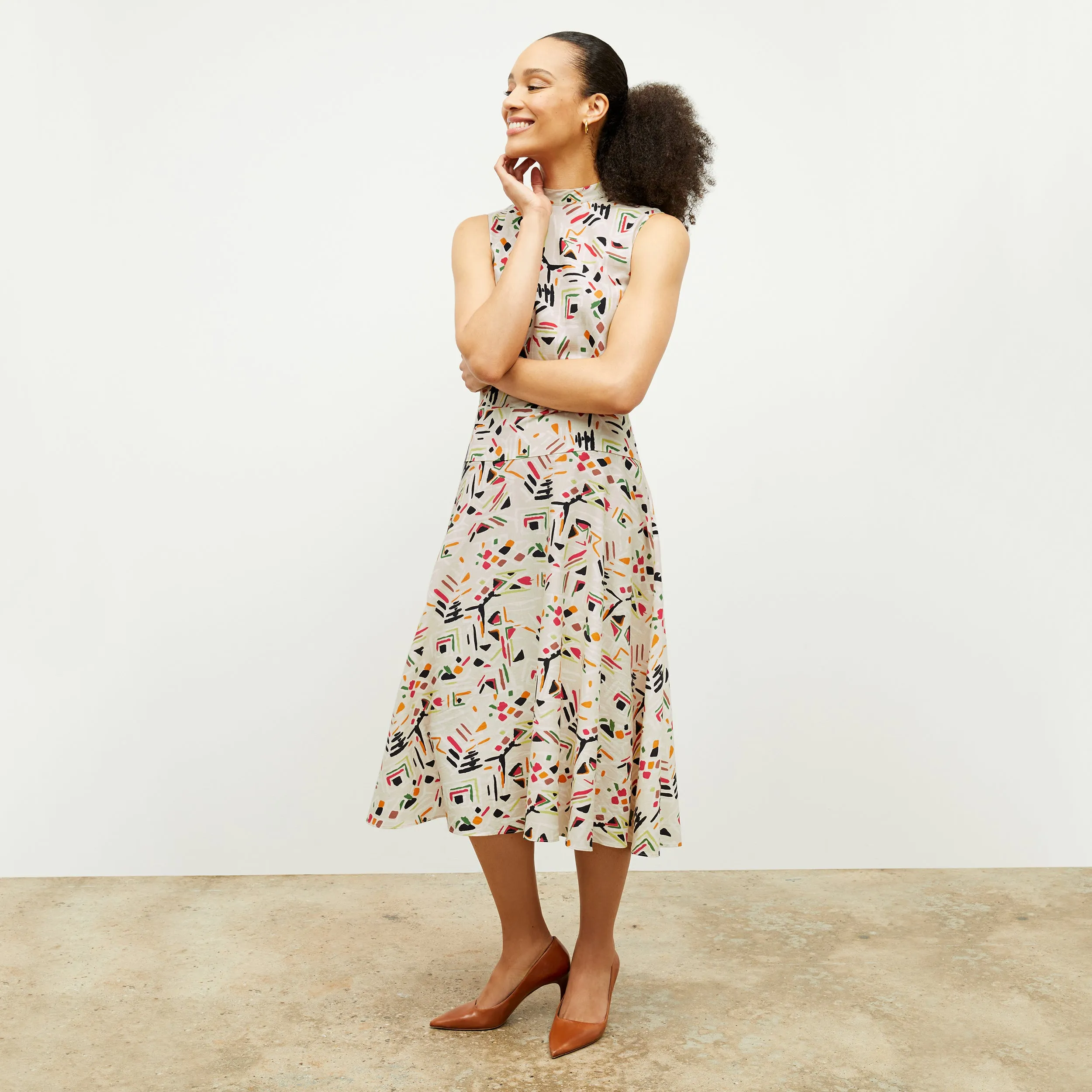 Oona Dress - Airy Cotton :: Rhythm Print