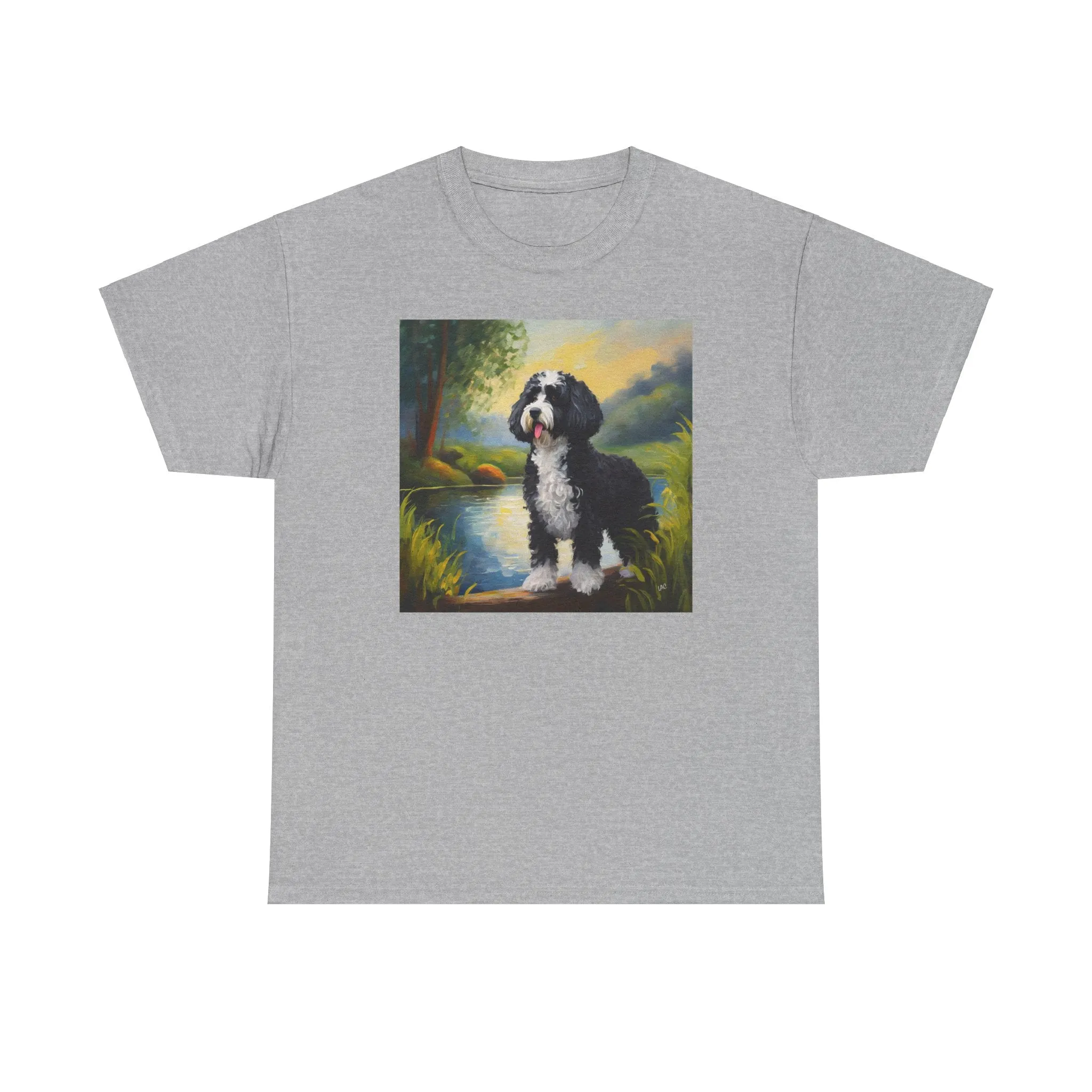 Portuguese Water Dog Unisex Heavy Cotton Tee