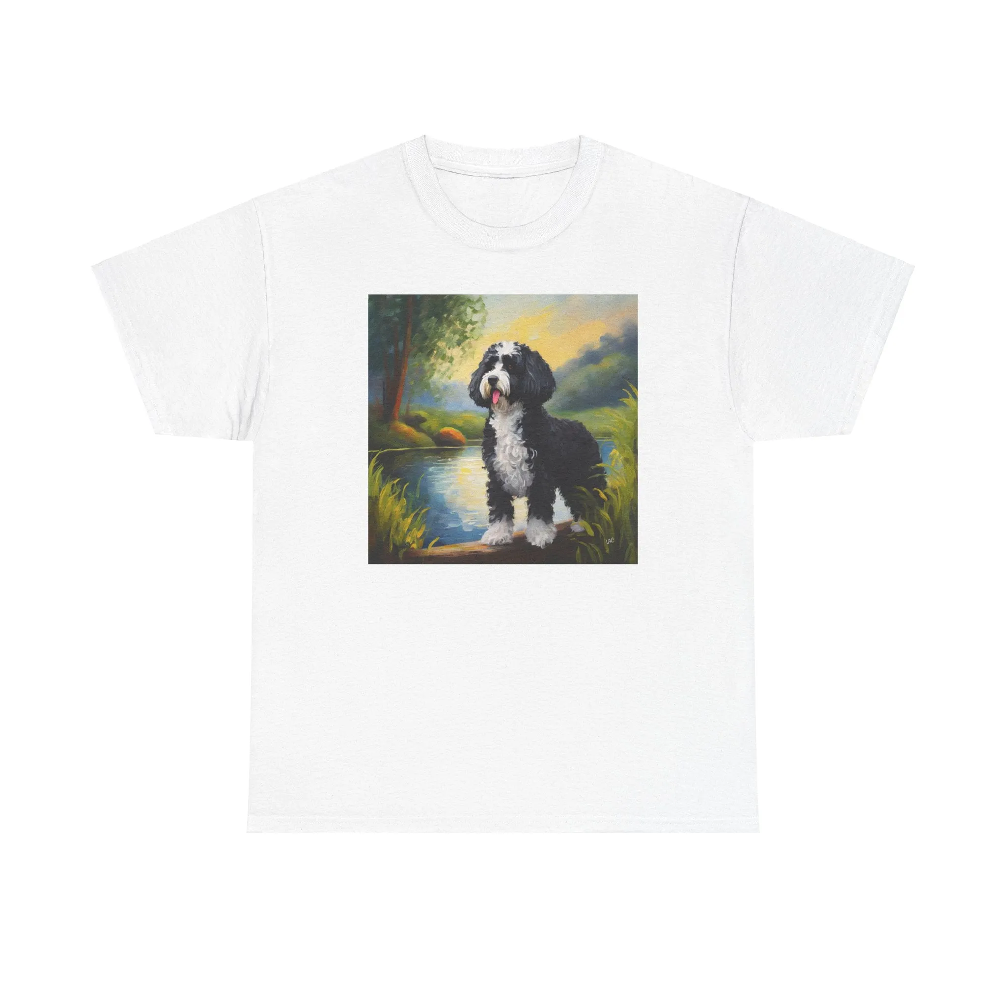 Portuguese Water Dog Unisex Heavy Cotton Tee