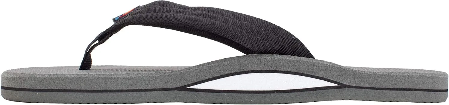 Rainbow Sandals Men's Single Layer Soft Top 1" EVA Rubber Filled Nylon Strap