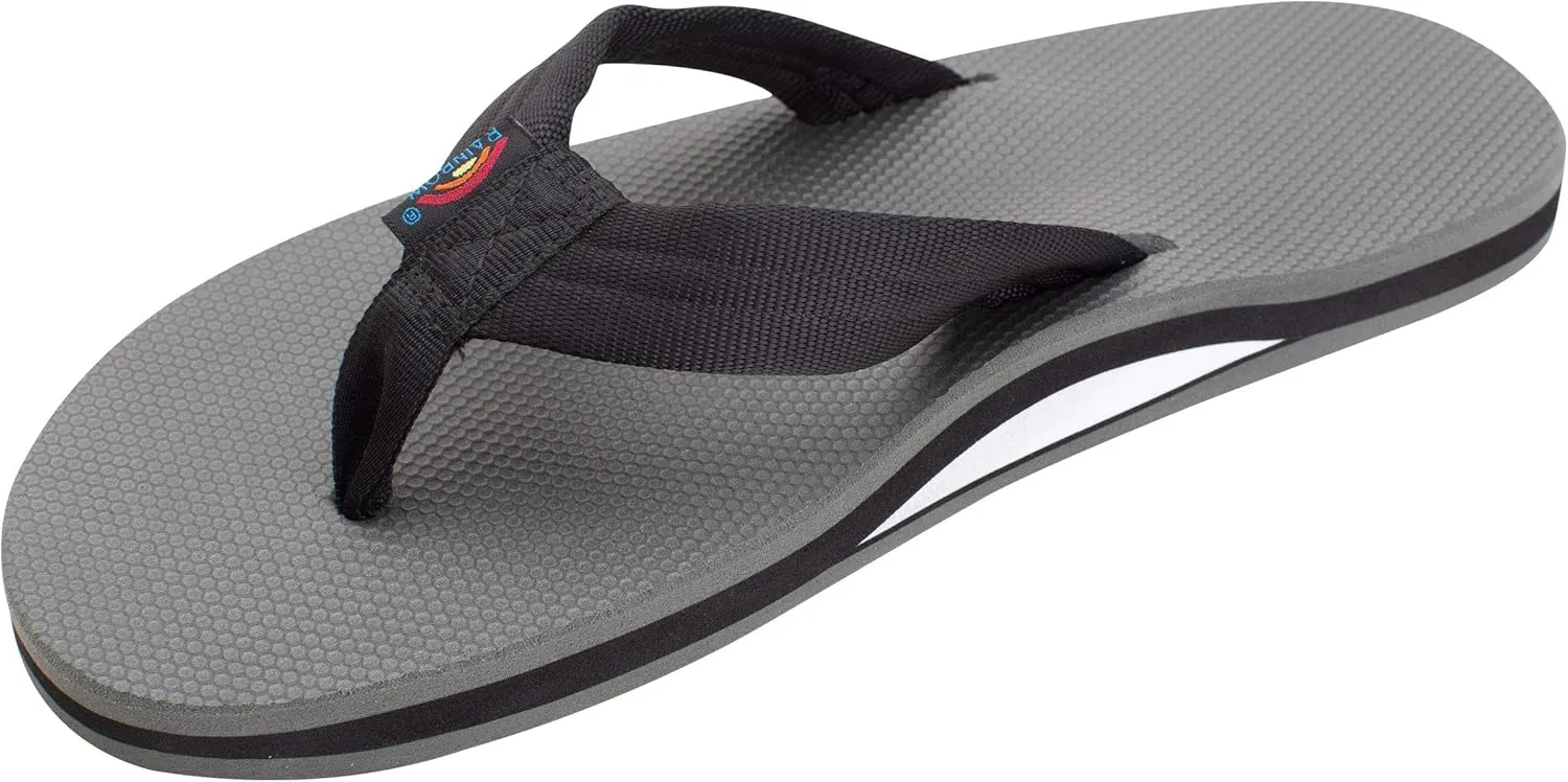 Rainbow Sandals Men's Single Layer Soft Top 1" EVA Rubber Filled Nylon Strap