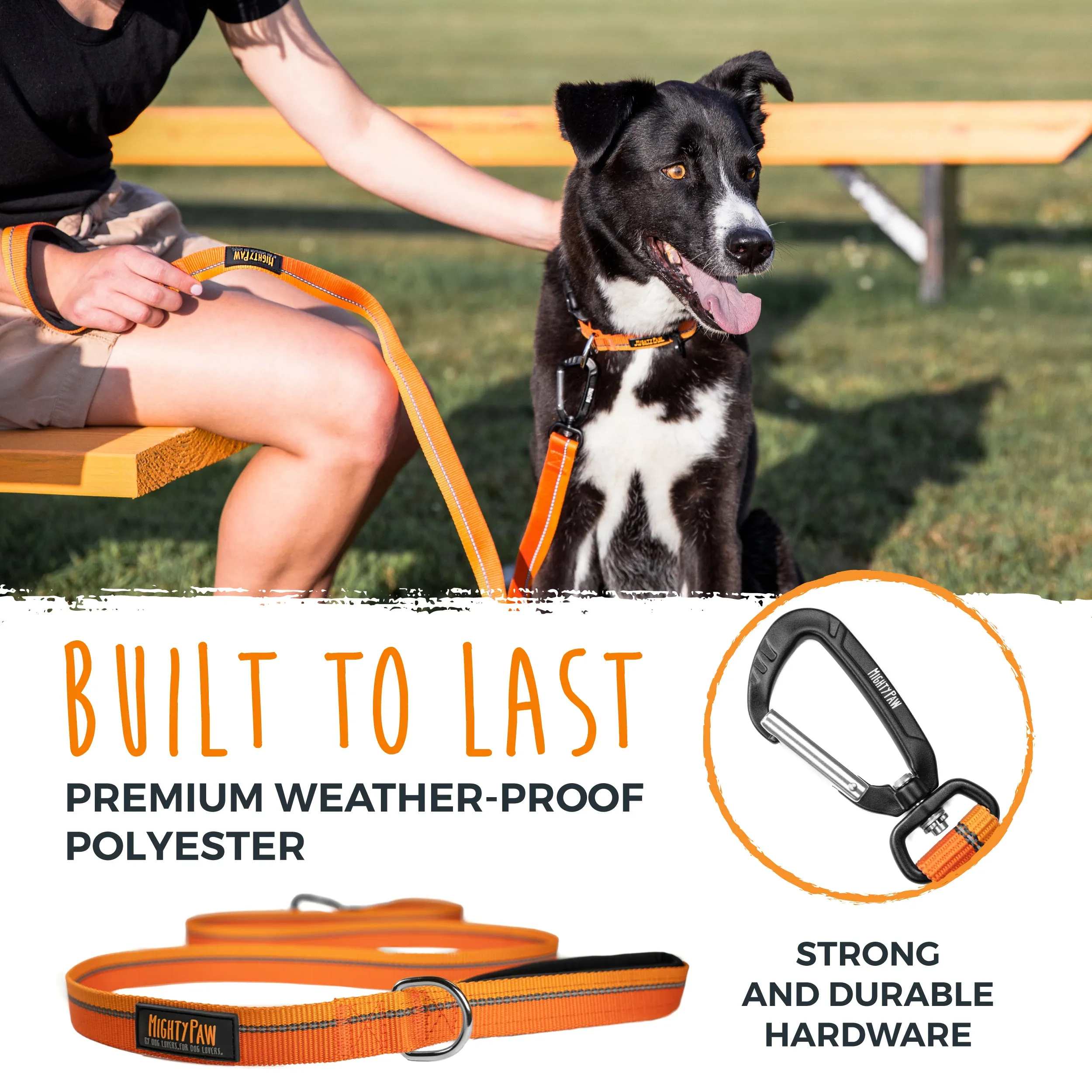 Reflective Dog Leash with Neoprene Handle