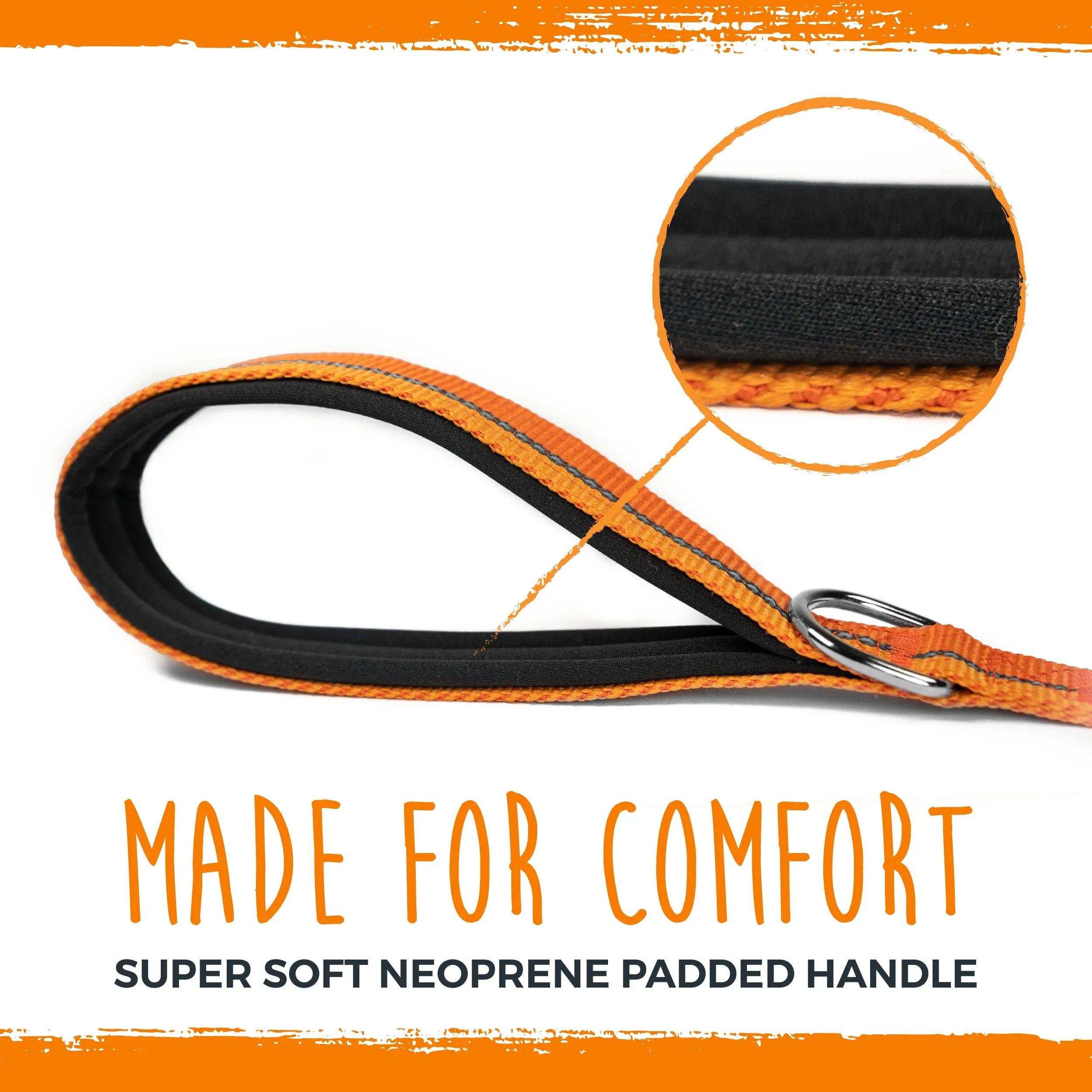 Reflective Dog Leash with Neoprene Handle
