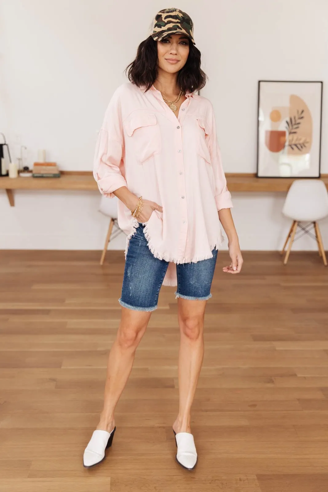 Riverside Button Up in Pink