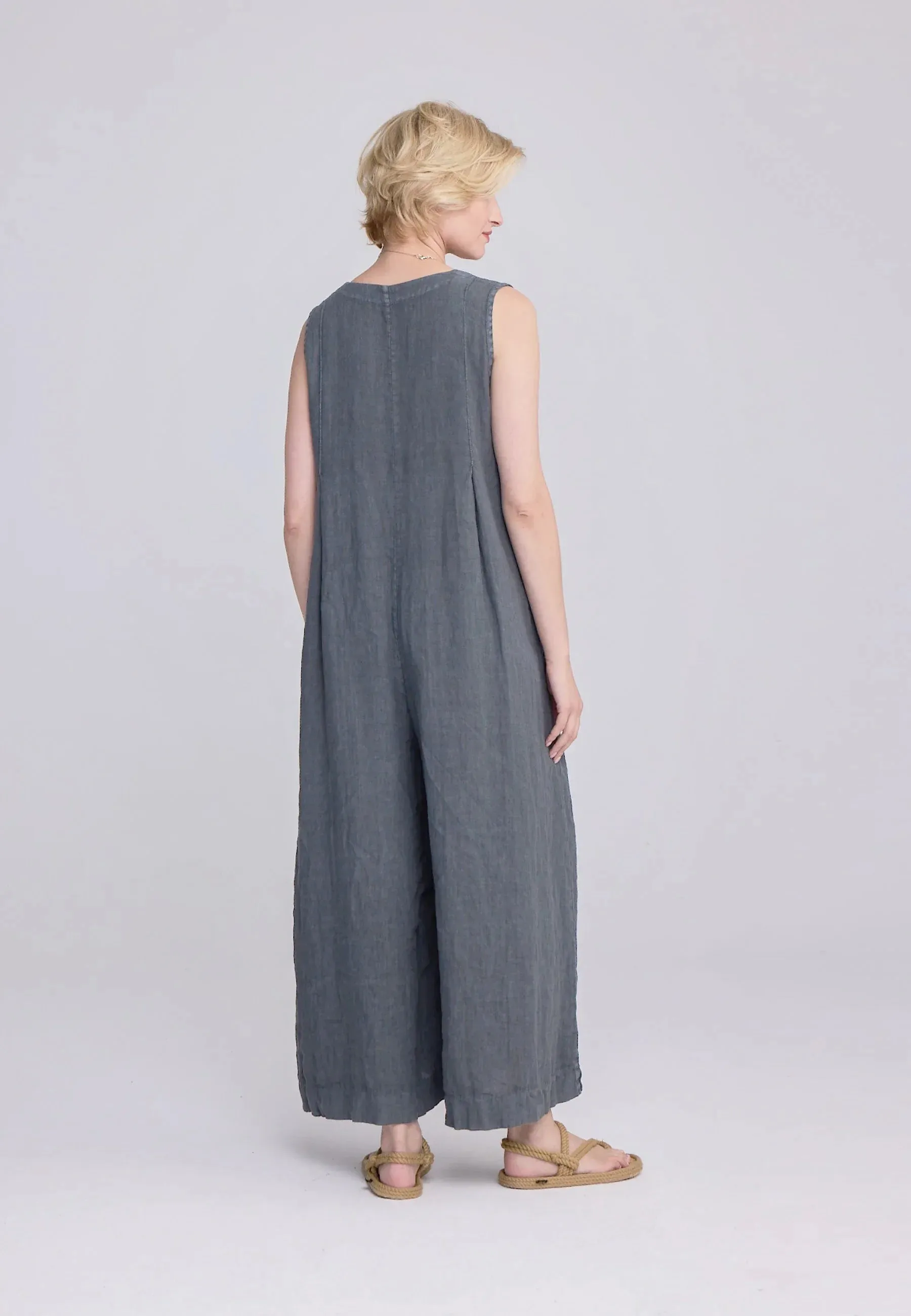 SOLARA – Wide-Leg Linen Jumpsuit
