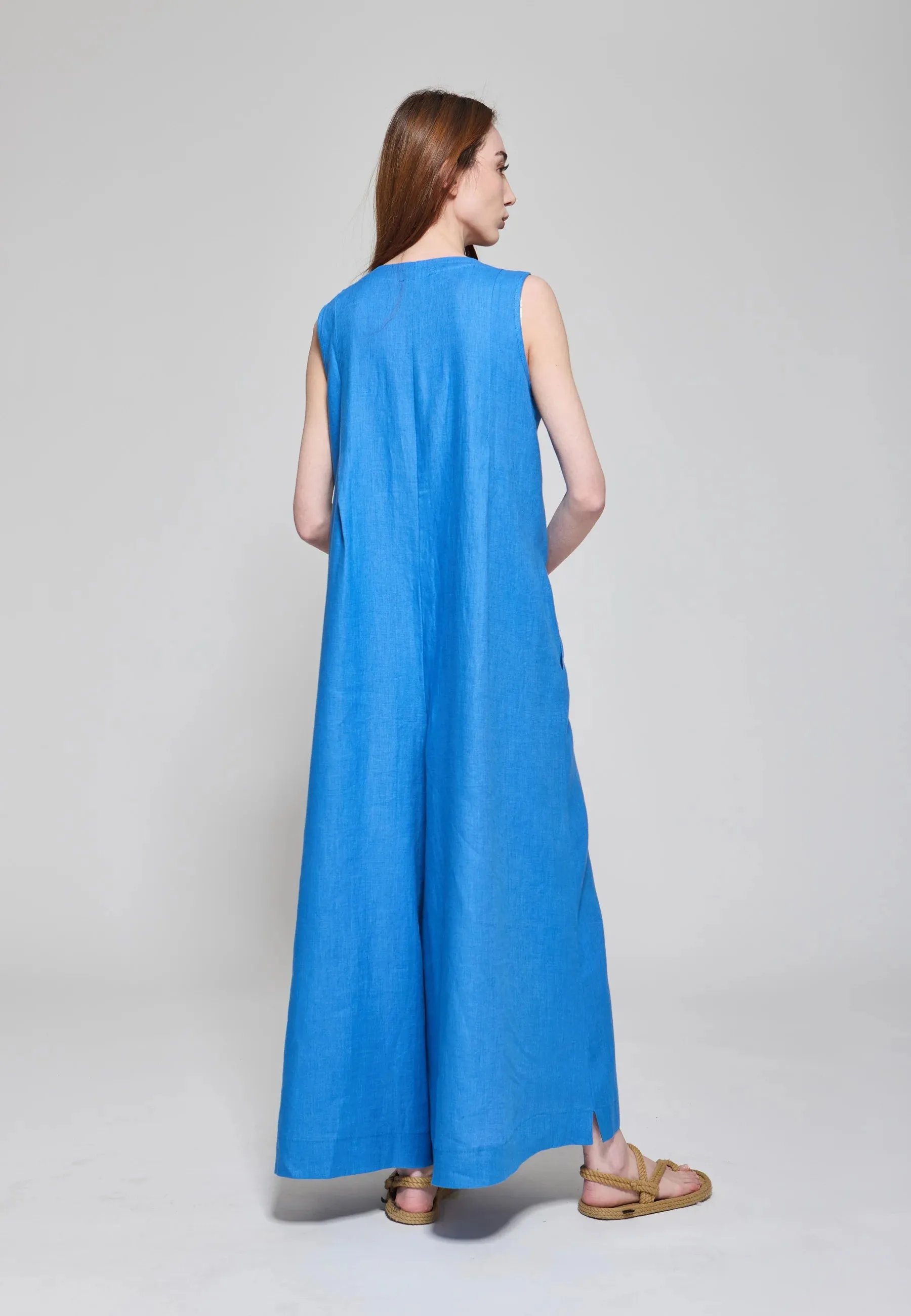 SOLARA – Wide-Leg Linen Jumpsuit