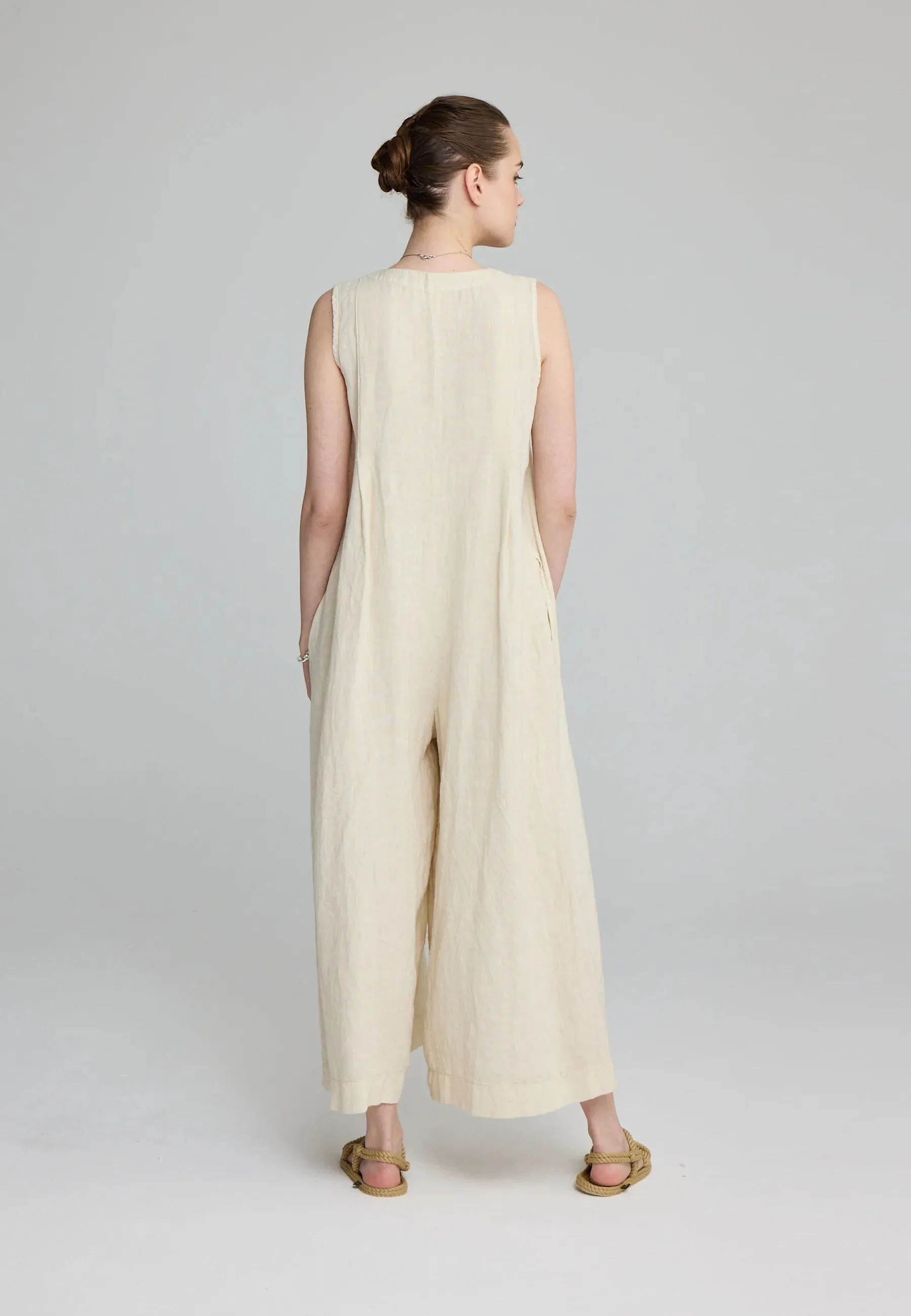 SOLARA – Wide-Leg Linen Jumpsuit