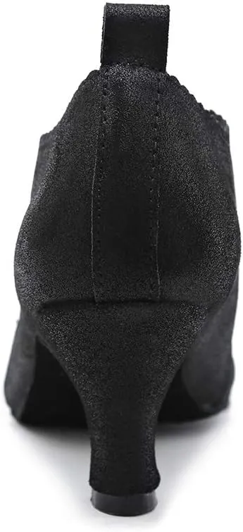 SWDZM Women Latin Dance Shoes Closed Toe Lace-up Ballroom Salsa Tango Teacher Practice Performance Dance Shoes,Model-KU-JT