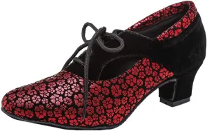 SWDZM Women Latin Dance Shoes Closed Toe Lace-up Ballroom Salsa Tango Teacher Practice Performance Dance Shoes,Model-KU-JT