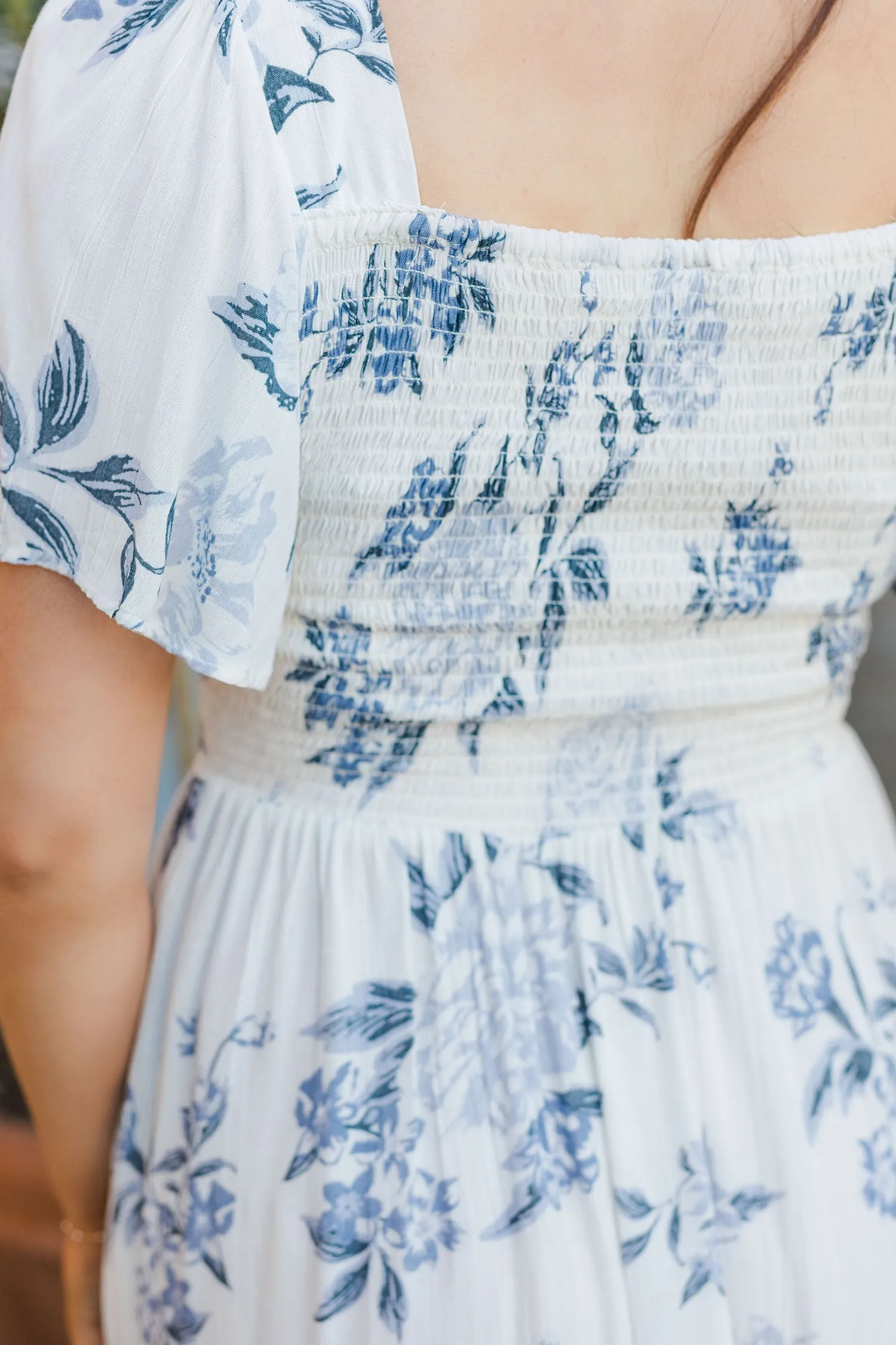 The Dreaming Of You Blue Floral Mini Dress