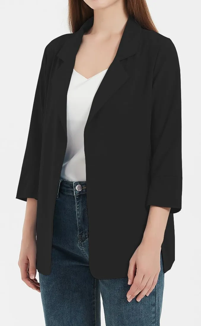 Womens Blazer Business Casual Outfits Lightweight Chiffon Blazer Suit Jackets Office Wear