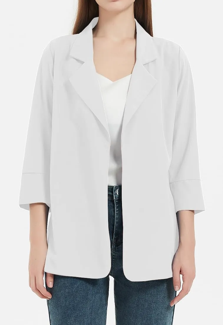 Womens Blazer Business Casual Outfits Lightweight Chiffon Blazer Suit Jackets Office Wear