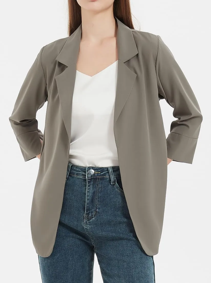 Womens Blazer Business Casual Outfits Lightweight Chiffon Blazer Suit Jackets Office Wear