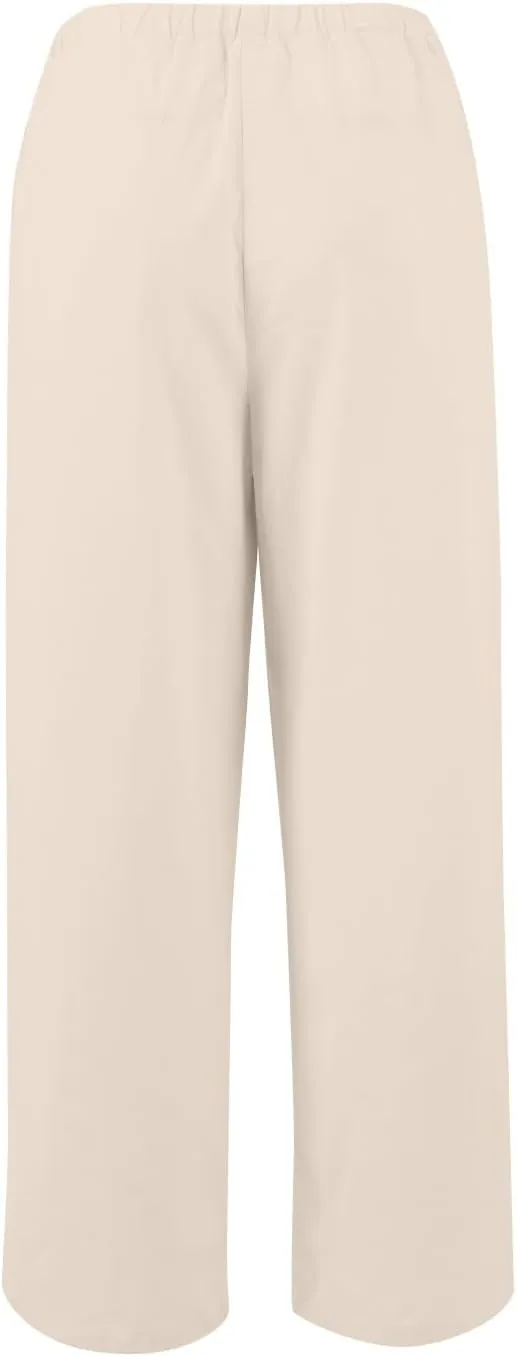 Womens Casual Pants Wide Leg Linen High Waisted Summer Fashion Comfy Pants Elastic Button Up Pockets Solid 2025 Outfit