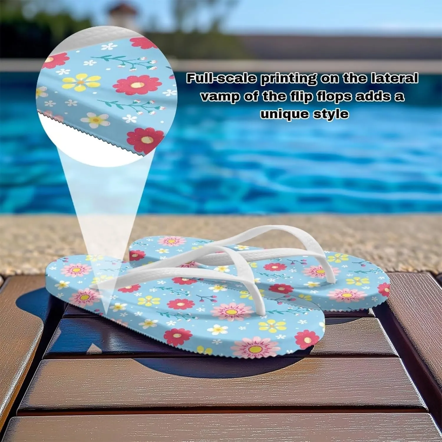 Womens Lightweight Arch Support Flip Flops House Cushioned Slides Summer Slip On Pillow Slippers for Pool Beach Size 5.5-9.5 White Sole